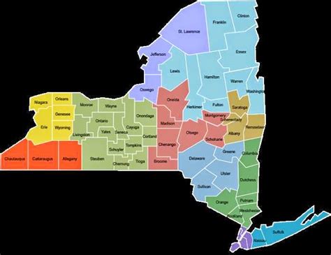 New York State County Map